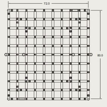 Cargo Net for Short Bed Trucks- 72"X80" - drw Cargo Net for Short Bed Trucks- 72"X80" - 50199-10 Diagram
