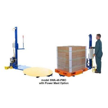 48"Diameter turn table with power mast option SWA-48- Medium Duty Powered Stretch Wrap Machine