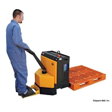 Electric Pallet Truck w Rider Platform - 27X48 Forks  Electric Pallet Truck - 27X48 Forks & rider Platform