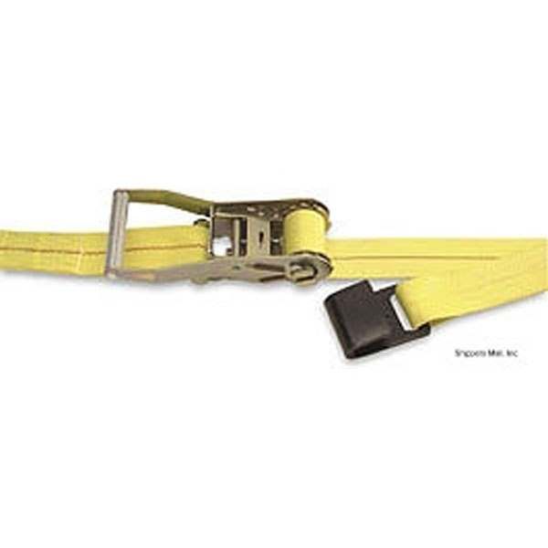572720PAK - 2' x 27' Ratchet Strap With 2" Flat Hook & Strap Pak 2