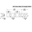 2005S - Series F, 3/4" Hole Track, Steel, Natural Finish, Flush Mounting, 10' diagram