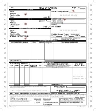 VICS Bills of Lading with Number guide VICS Compliant Continuous Carbonless Bills of Lading with number guide
