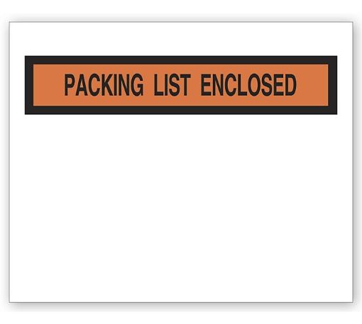 Packing List Envelope With Pressure Sensitive Backing