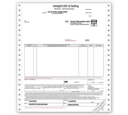 Bill of Lading - 3 Part - Continuous - DF13650-3
