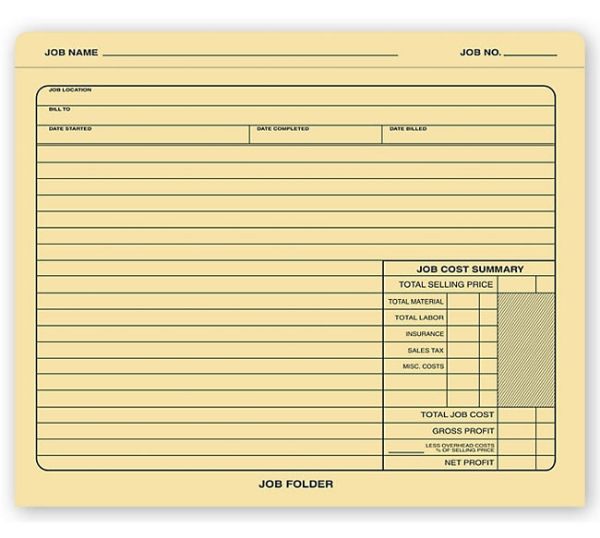 Manila Folder - Job Folder