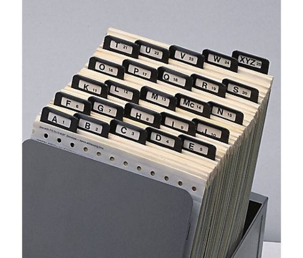 A-Z Index Guides, Metal Tabs -6.5 X 9 1/4