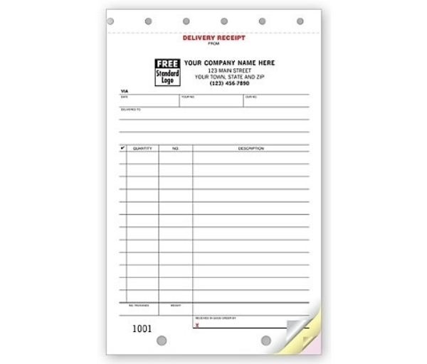 Delivery Receipt -3-Parts/Triplicate