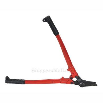 Steel strapping cutter for cutting  3/8"to 2" wide  bands 0.375 thick. PKG-C-2 Steel banding cutter for cutting up to .375 thick 3/8"to 2" wide bands, Open view. PKG-C-2