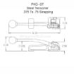 Steel Strapping Tensioner - 3/8"to3/4" Bands DRW, Part: PKG-ST