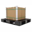 Plastic Pallet / Skid Color Coded, 40" X 48" stackable, washable black 3 Part: PLP2-4840