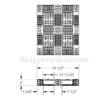 Plastic pallets / skids assorted colors, stackable, washable. PLP2-4840 DRW Plastic Pallet / Skid Color Coded, 40" X 48" stackable, washable PLP2-4840 DRW