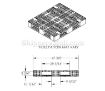 Plastic Pallet / Skid Color Coded, 40" X 48" stackable, washable PLP2-4840 DRW 2