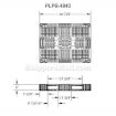Plastic Pallet / Skid, Heavy Duty 8,800 lb Capacity 40" X 48" stackable, washable 2 Part: PLPB-4840