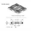 Plastic Pallet / Skid, Heavy Duty 8,800 lb Capacity 40" X 48" stackable, washable DRW2 Part: PLPB-4840