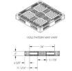 Standard plastic pallet 6,600 lb capacity. DRW2 Part: PLPG-4848
