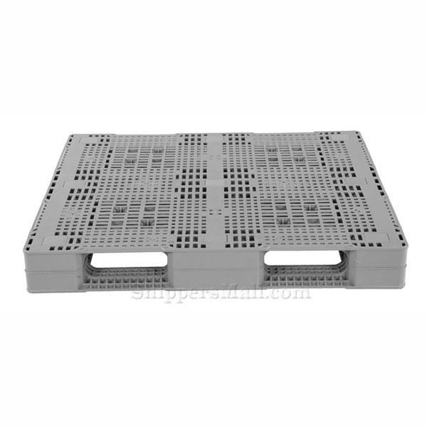 Rackable plastic pallet 4,400 lb capacity. Part: PLPR-4840