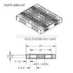 Rackable plastic pallet 13,200 lb capacity, DRW2, Part: PLPR-4840-ST