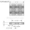 Rackable plastic pallet 13,200 lb capacity, DRW1, Part: PLPR-4840-ST