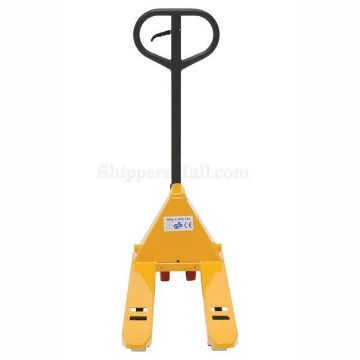 Mini Pallet Truck with fork size 15" W X 32" L. , SKU PM1-1532-MINI-4 Mini hand pallet jack has a 1,100 lb. Capacity and Fork Size: 15" W X 32" L, SKU: PM1-1532-MINI-4