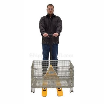 Mini Pallet Truck with fork size 15" W X 32" L. , SKU PM1-1532-MINI-6 Mini hand pallet jack has a 1,100 lb. Capacity and Fork Size: 15" W X 32" L, SKU: PM1-1532-MINI-6
