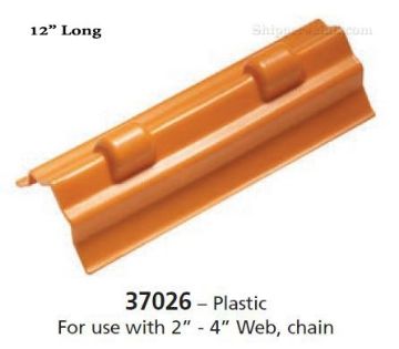 Chain or Webbing Plastic Corner Protector SKU 37026, Plastic Corner Protector  for web or chain - 12" Long