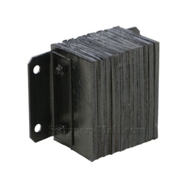 Truck Dock Bumper made from used tires for industrial loading dock use. Size: 10 X 12 X 6 In.