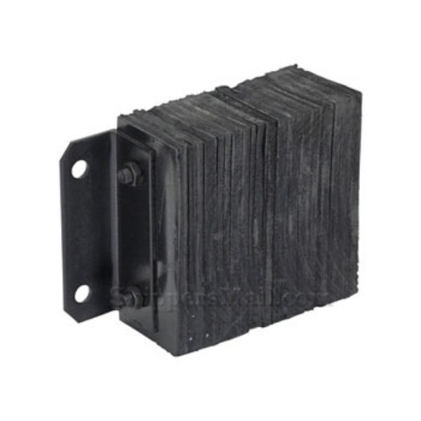 Truck Dock Bumper made from used tires for industrial loading dock use. Size: 10 X 14 X 4.5 In.