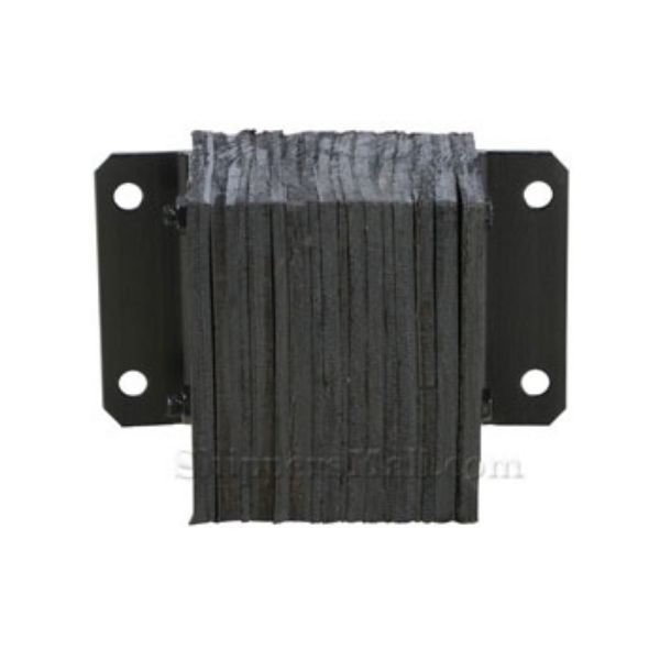 Truck Dock Bumper made from used tires for industrial loading dock use. Size: 10 X 18 X 4.5 In.