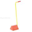 Rubber wheel chocks that are ergonomically designed with handle so you dont bend over for semi truck trailers OSHA approved 2