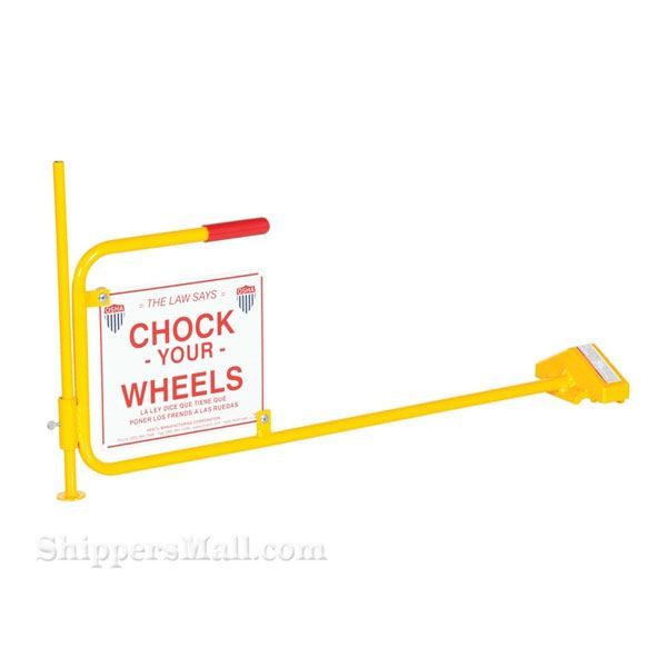 Industrial Rail Car Chock with Safety Flag