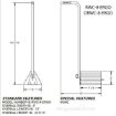 Wheel chocks with handle attached. ORWC-8-ERGO Drawing