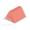 Orange Rubber Tire Chock with Handle