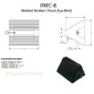 Rubber wheel chocks for semi truck trailers OSHA approved SKU RWC-8 DRAWING