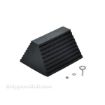 Rubber wheel chocks with serrated bottom for semi truck trailers OSHA approved SKU RWC-8-SBS