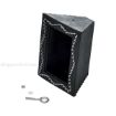 Rubber wheel chocks with serrated bottom for semi truck trailers OSHA approved 