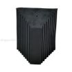Rubber wheel chocks with serrated bottom for semi truck trailers 