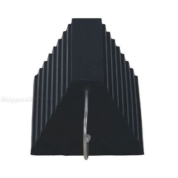 Rubber truck trailer wheel chocks with U shaped handle for easy access. SKU RWC-9-U Rubber wheel chocks with U handle for semi truck trailers SKU RWC-9-U