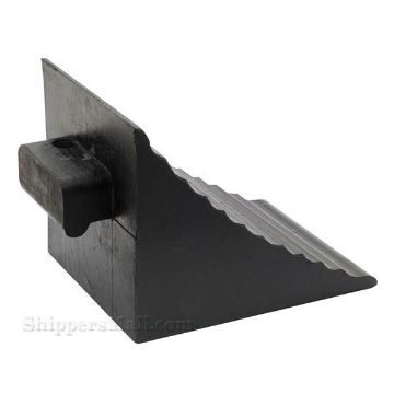 Rubber wheel chocks rubber handle. RWC-11 Rubber molded wheel chocks with molded rubber handle for truck trailers SKU RWC-11