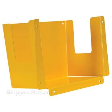 Wheel chock holder with sign rear Deluxe Wheel chock holder with sign "Chock Your Wheels"