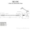 2 Rail car chocks with chain DRW