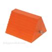 Urethane wheel chock with eye bolt size 9-1/2 x 8x 6