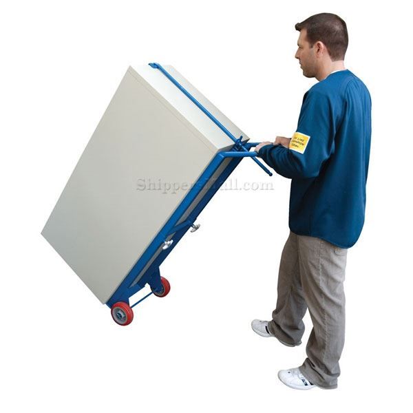The file cabinet dolly is built especially keeping moving file cabinets in mind. Has a top bar to hold file cabinet in place. Vestil #: FCHT-34