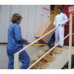 Stair Hand Truck with four Handles allows two people to move dolly with cargo up and down stairs.