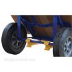Stair Hand Truck with four Handles allows two people to move dolly with cargo up and down stairs. #: hand-tpe