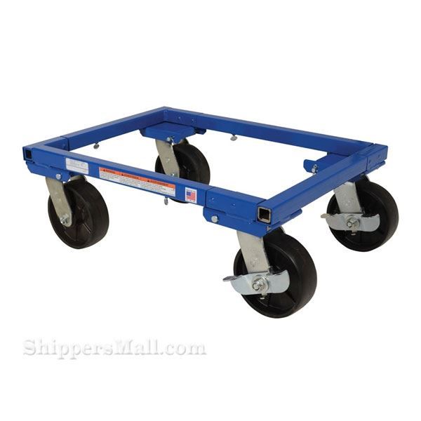 Adjustable tote dolly for moving totes. Vestil part: ATD-1622-6