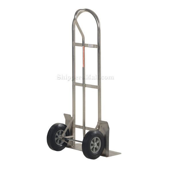 P-Handle Truck 500 lb. capacity Hard Rubber Wheels,Vestil Part #: SPHT-500-SS-HR