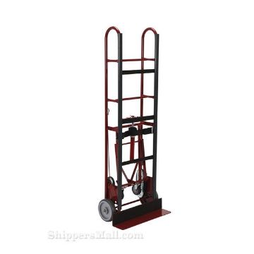 Appliance dolly with ratchet to tighten the strap. Has a 12,000 lb capacity. 66" high. Vestil Part #: APPL-1200-66F Appliance hand cart dolly with ratchet to tighten the strap. Has a 12,000 lb capacity. 66" high. Vestil Part #: APPL-1200-66F