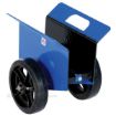 Heavy-duty plate/slab dolly with auto-clamp feature for moving doors, glass or large flat objects. Vestil Part #PLDL-HD-4-8MR