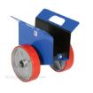 Heavy-duty plate/slab dolly with auto-clamp feature for moving doors, glass or large flat objects. Vestil Part #PLDL-HD-4-8PS