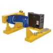Forklift drum carrier rotator with 800 lb capacity. DC powered. DCR-205-8-DC
